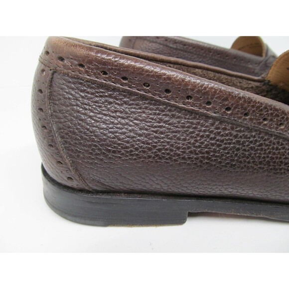 Cole Haan Grand o's Maine Pinch Mens Brown Pebbled Leather Penny Loafers US 9.5 - Picture 8 of 16